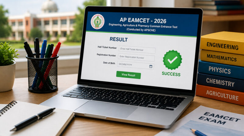 AP EAMCET Result 2026 - cets.apsche.ap.gov.in rank card