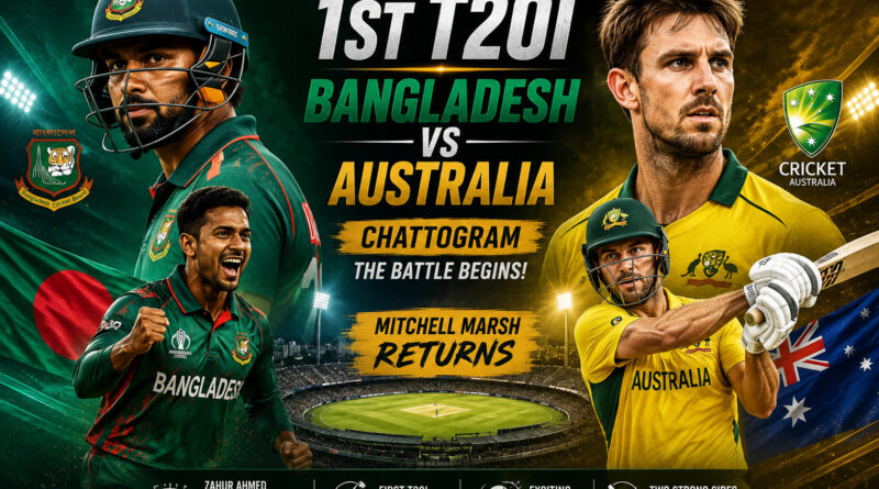 Bangladesh vs Australia 1st T20I