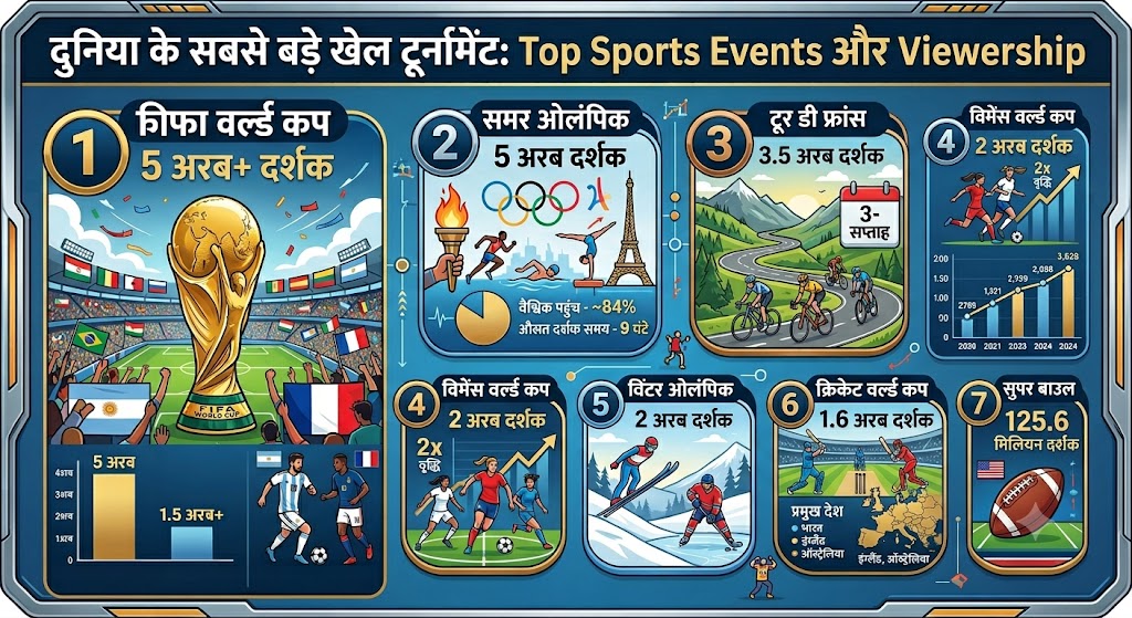 दुनिया के सबसे बड़े खेल टूर्नामेंट: Top Sports Events और Viewership