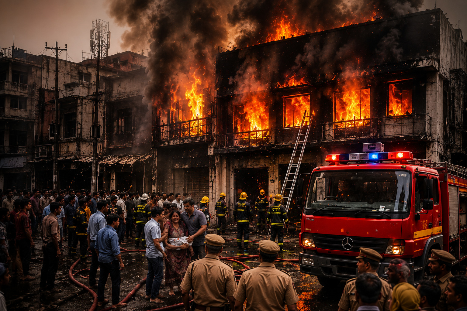 Lucknow Coaching Centre Fire: Aliganj में आग, कई की मौत