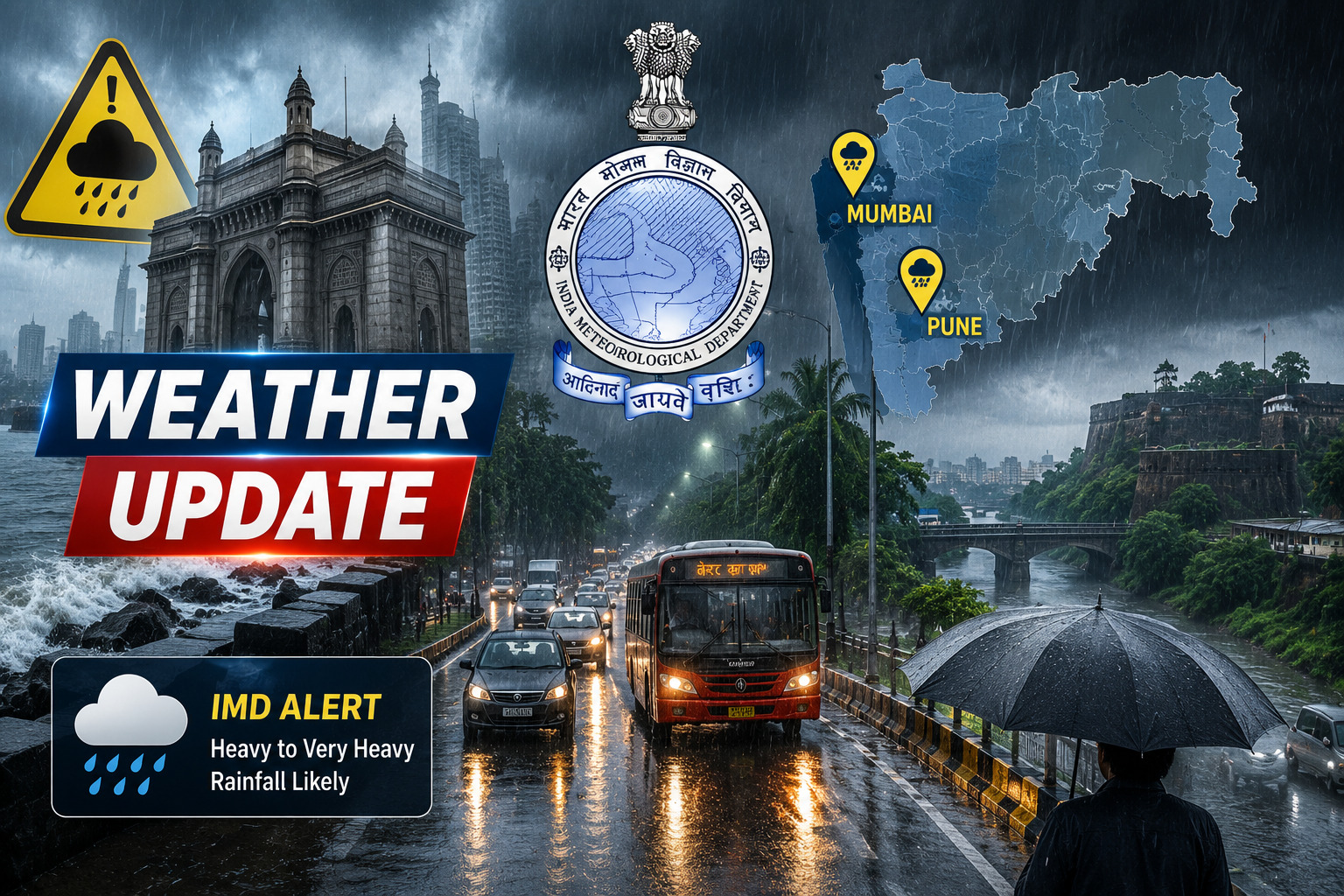 Mumbai Rains Weather Update: IMD Alert, Pune में भी बारिश