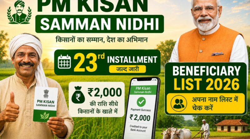 PM Kisan Samman Nidhi 23rd Installment beneficiary list 2026