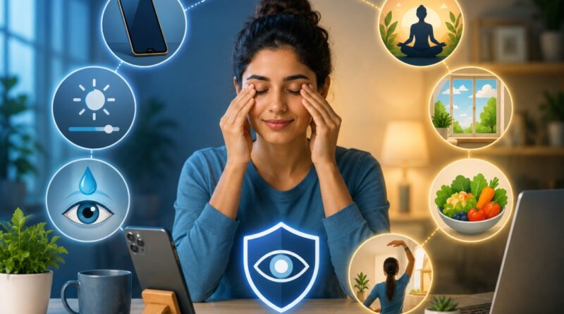 Protect Eyes from Screen Time - eye care tips for mobile use