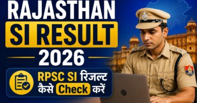 Rajasthan SI Result 2026 at rpsc.rajasthan.gov.in