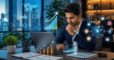 छोटे Business को बड़ा बनाने की Smart Strategies दिखाता हुआ growth chart