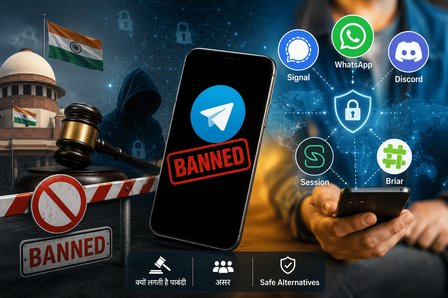 Telegram Ban: क्यों लगती है पाबंदी, असर और Safe Alternatives