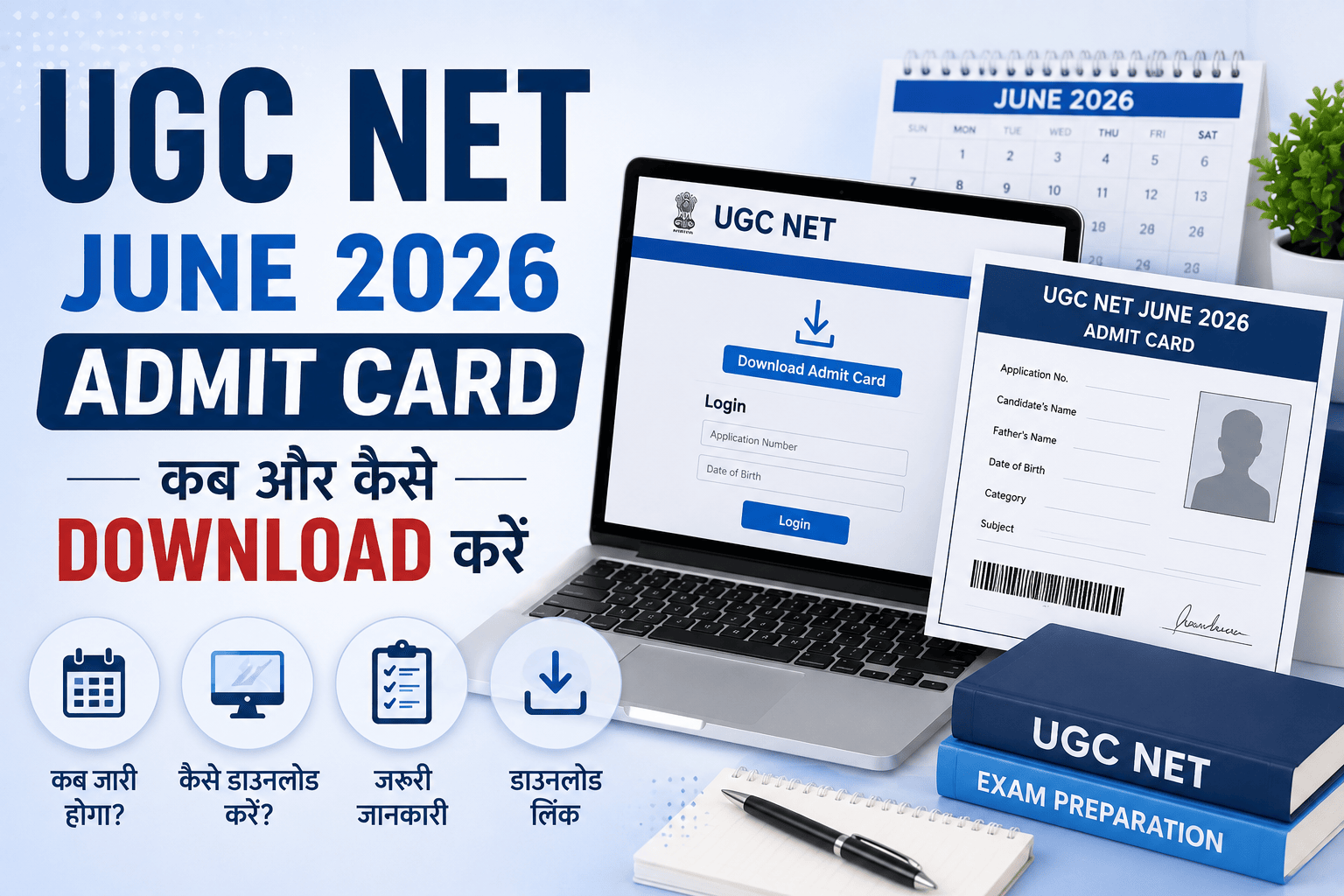 UGC NET June 2026 Admit Card: कब और कैसे Download करें