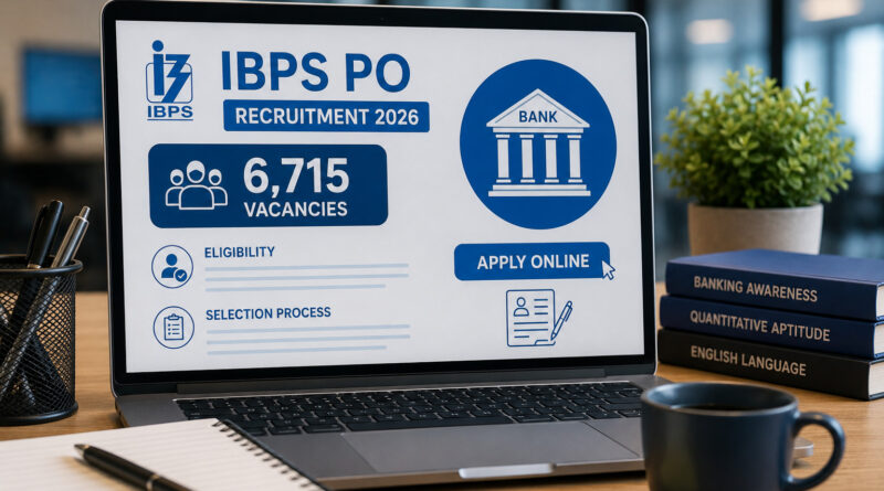 IBPS PO Vacancies 2026: 6,715 पदों पर भर्ती, ऐसे करें आवेदन 1 IBPS PO Vacancies 2026 - 6715 Probationary Officer posts, apply at ibps.in