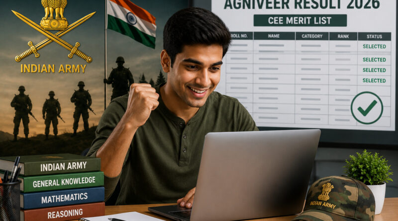 Indian Army Agniveer Result 2026 - CEE merit list joinindianarmy.nic.in
