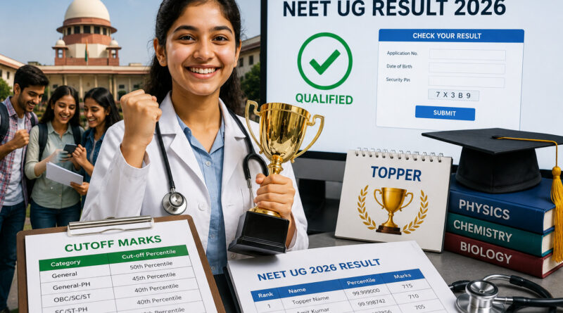 NEET UG Result 2026 - topper cutoff and scorecard on neet.nta.nic.in