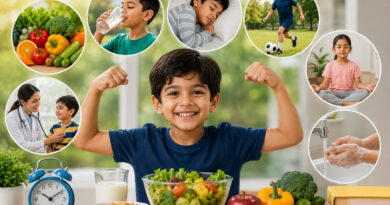 Tips to Keep Children Healthy - balanced diet play and sleep for kids