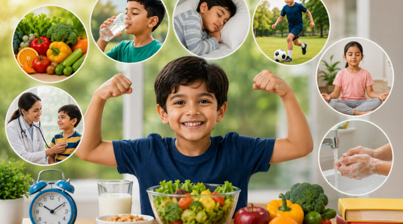 Tips to Keep Children Healthy - balanced diet play and sleep for kids