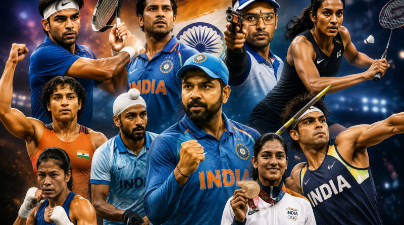 Top Indian Sports Icons - Sachin Dhoni Sindhu Neeraj greatest athletes